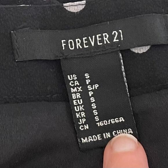 Forever 21 Polka Dot High Waist Wide Leg Flowy Trousers / Pants Size S - Picture 6 of 12